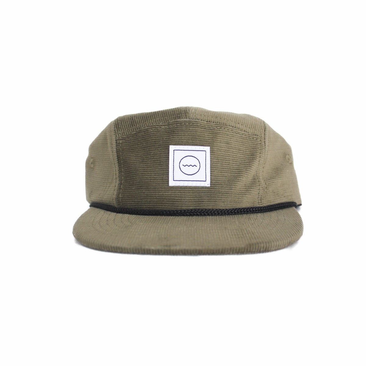 Corduroy Five-Panel Hat in Olive