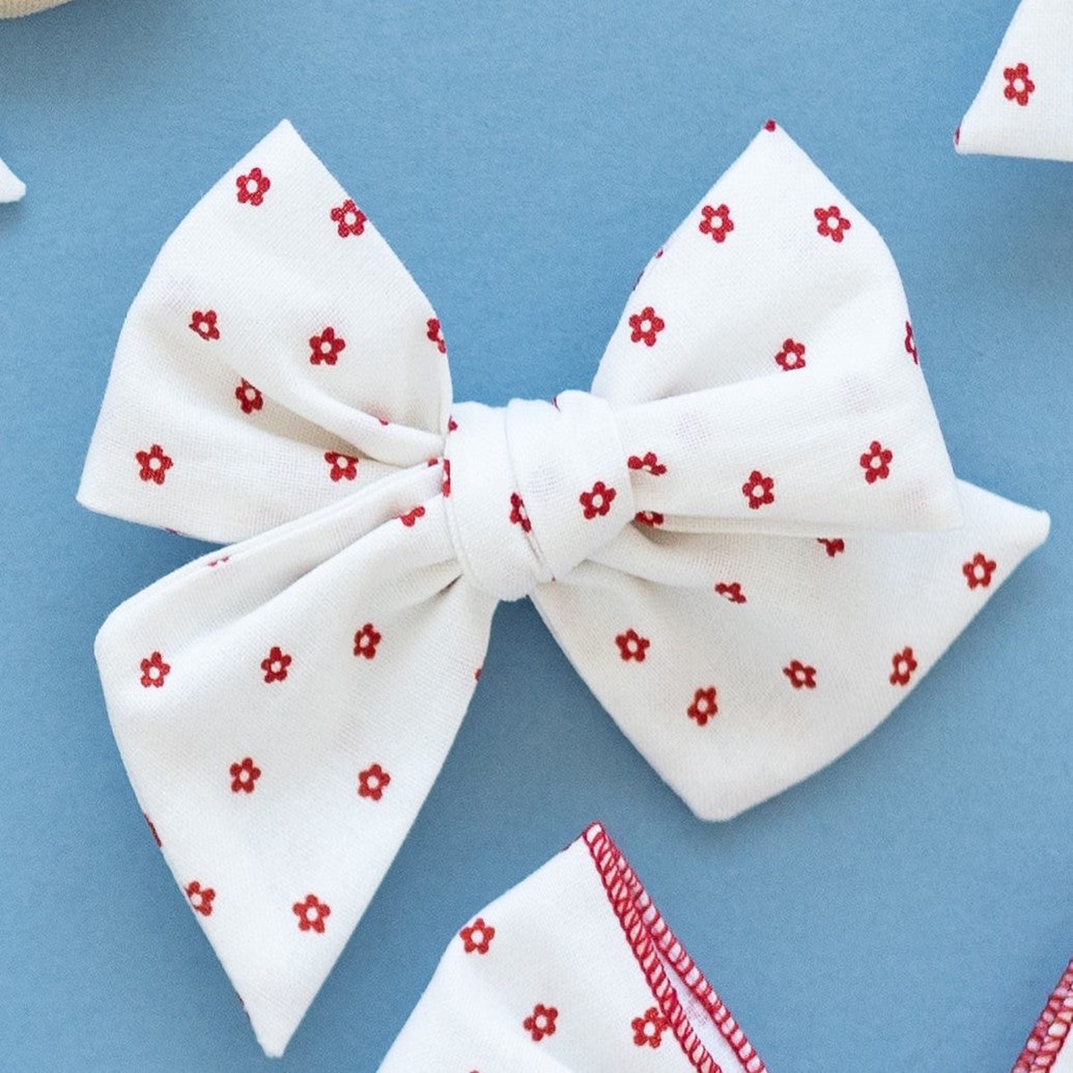 Indy Bloom- Red Oversized Hand-tied Bow