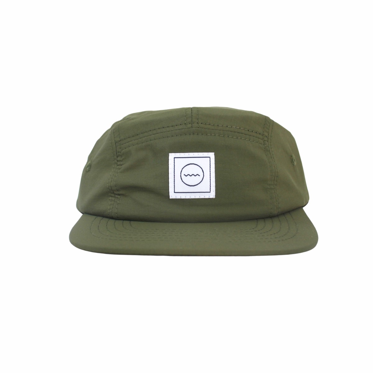 Nylon Five-Panel Hat in Moss