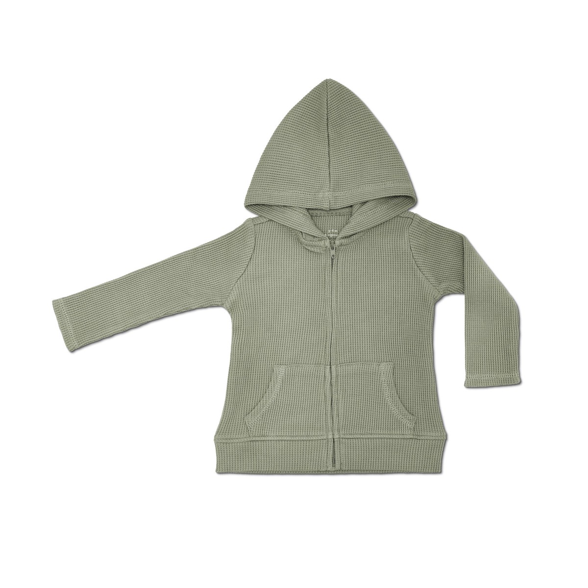 Waffle Hoodie – Olive Green