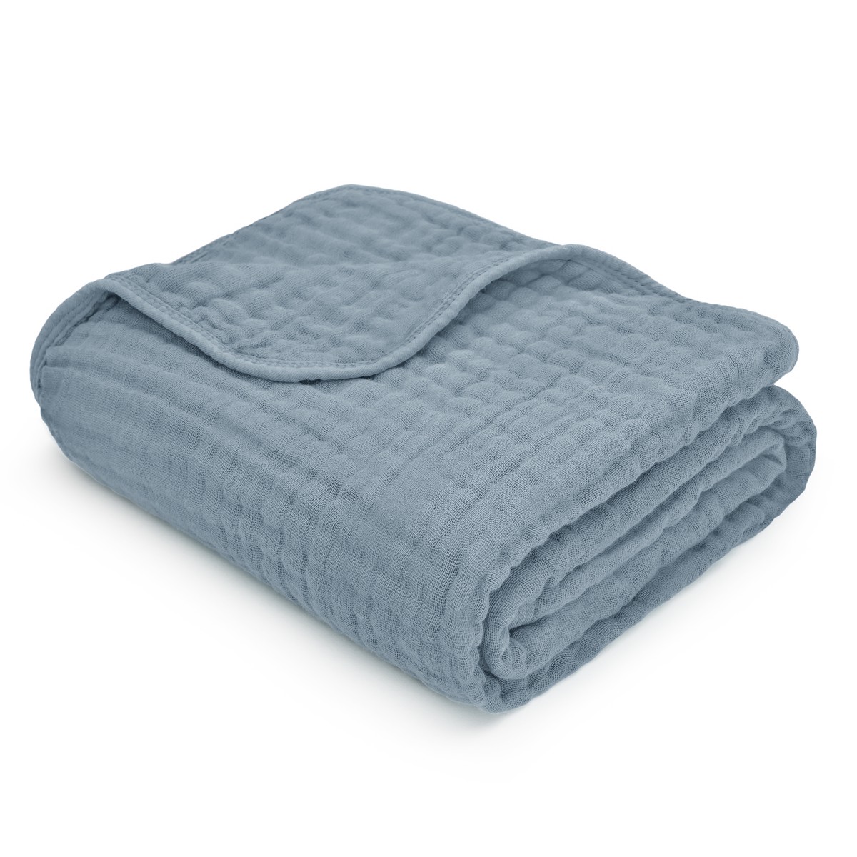 Baby Muslin Blanket in Pacific Blue