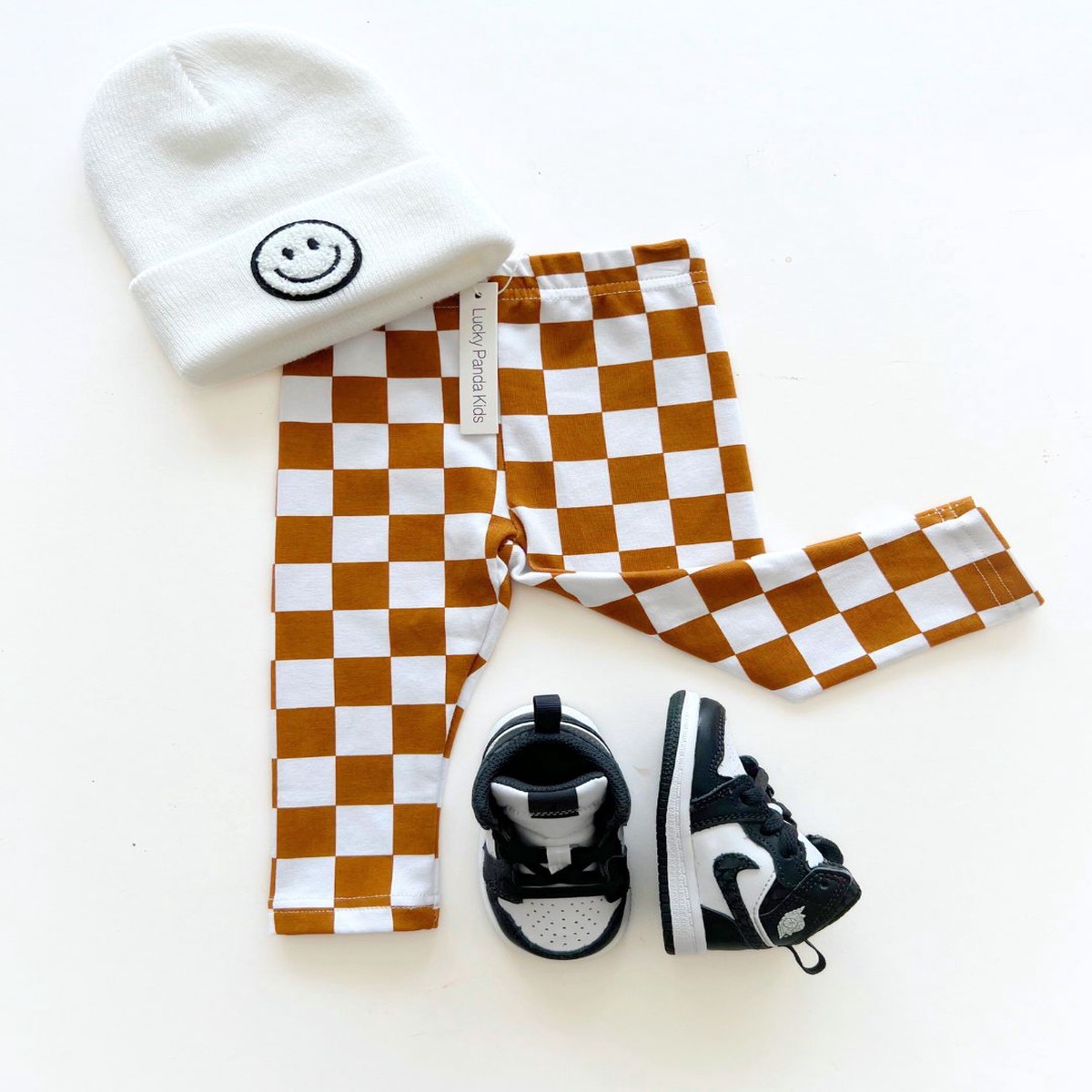 Checkered Leggings Copper