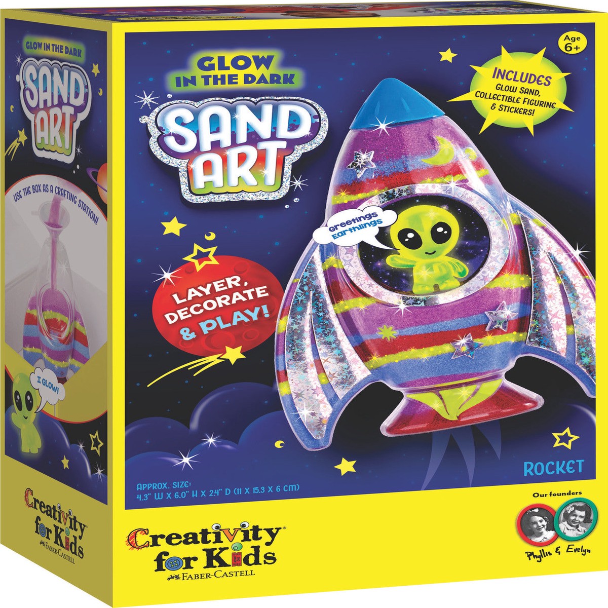Glow in the Dark Sand Art Rocket Ship