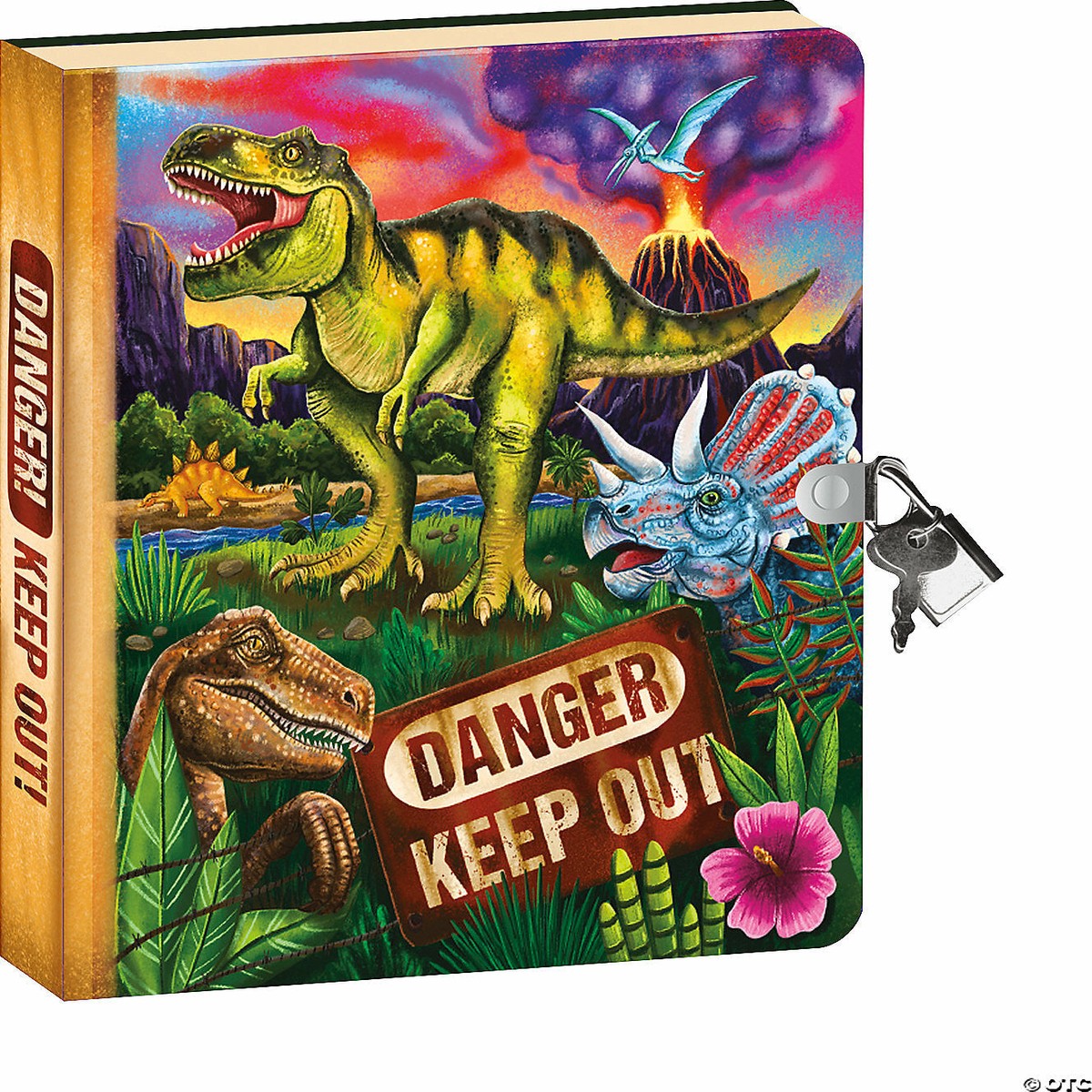 Glow in the Dark Dinosaur Locking Diary