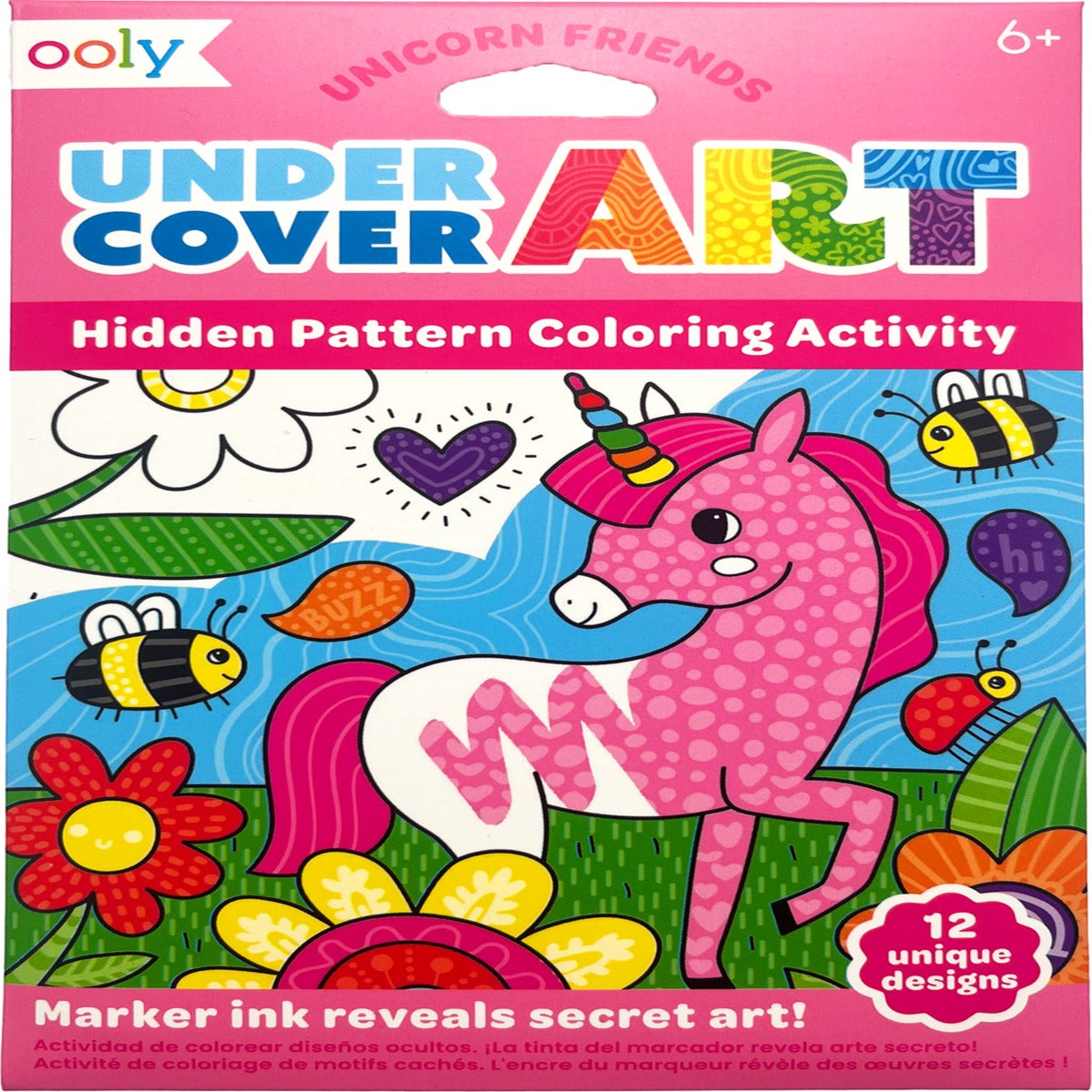 Undercover Art Hidden Pattern Coloring Activity Unicorn Friends