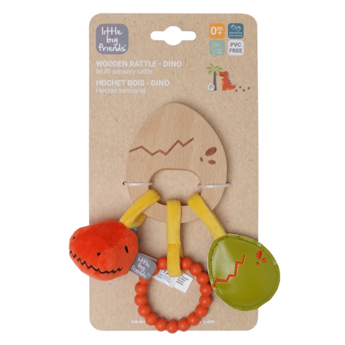 Dino Wooden Rattle