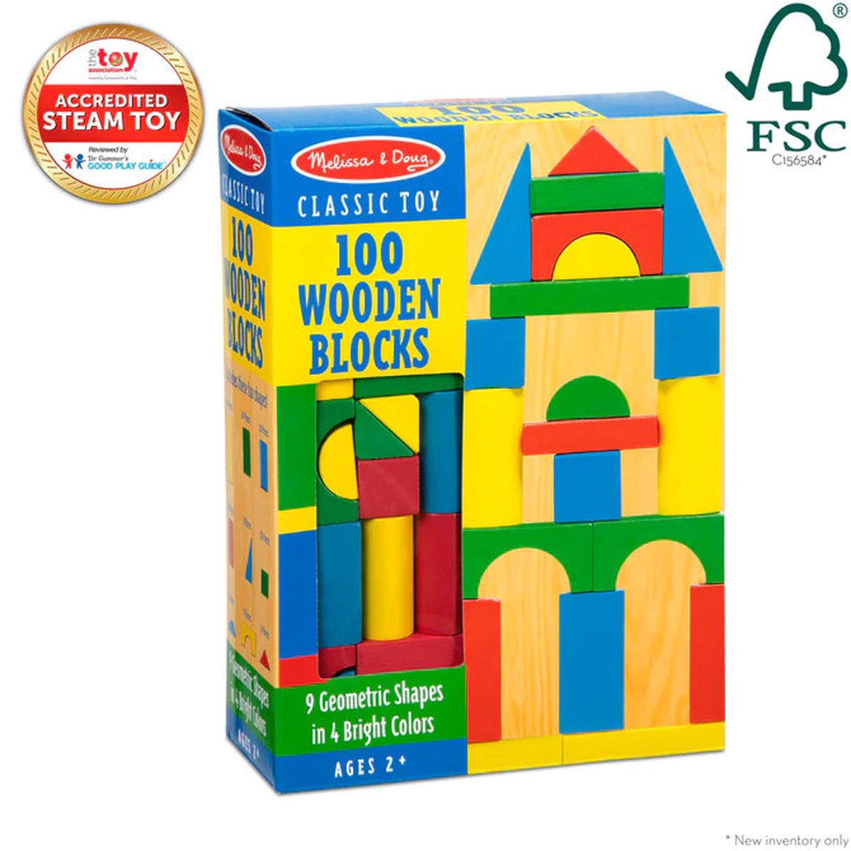 MELISSA DOUG 100 WOODEN BLOCKS