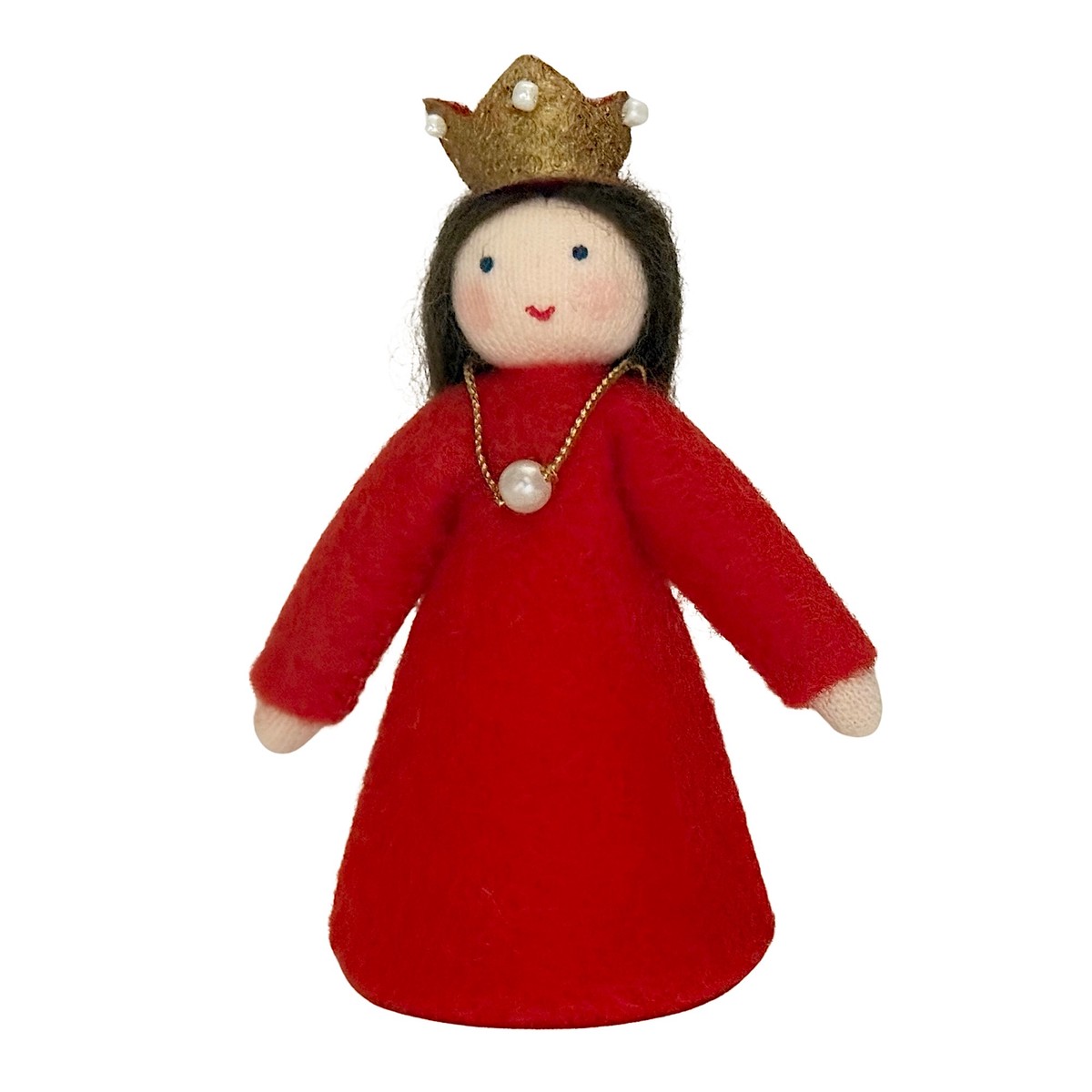 Princess in Red Dress White