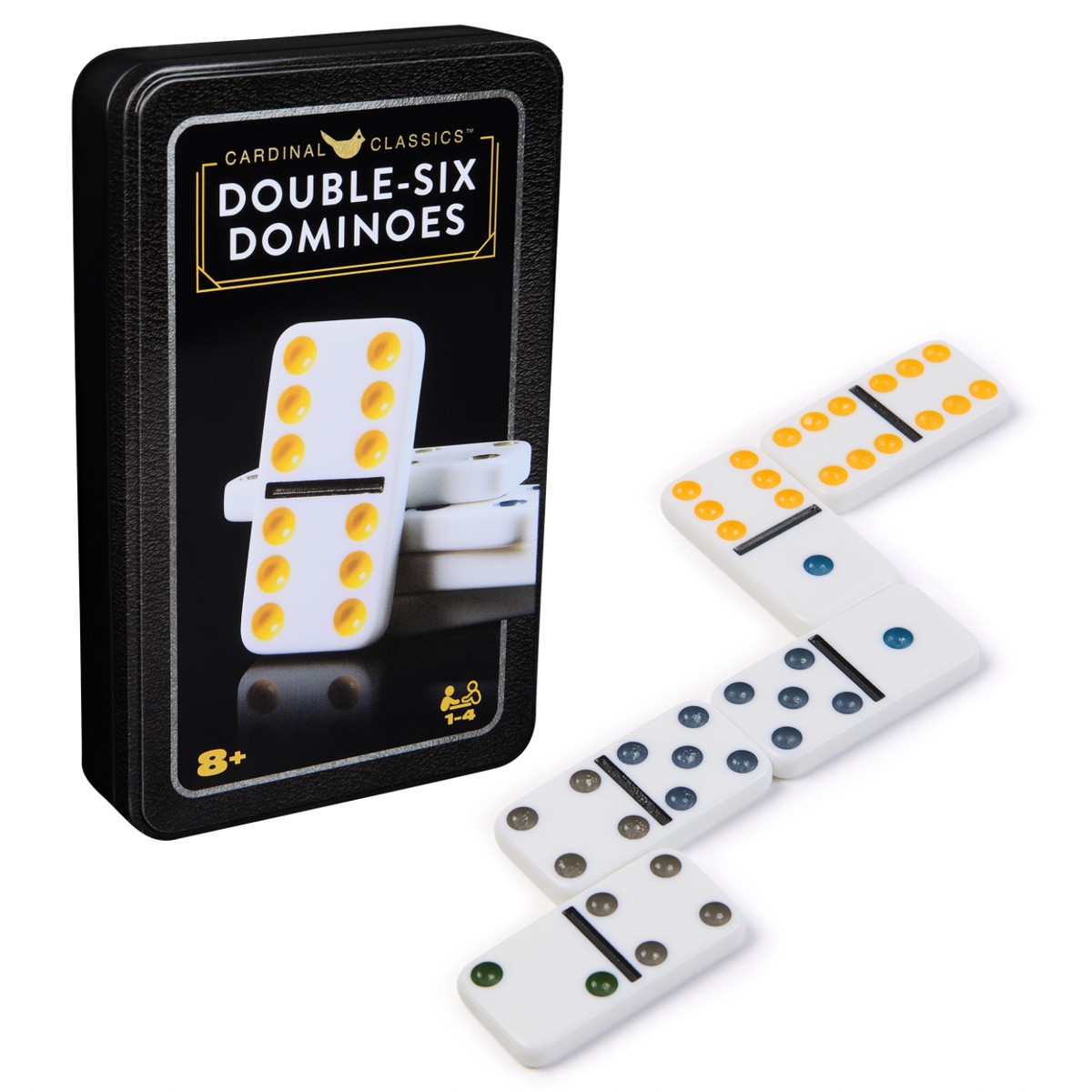 Spin Master Double Six Dominoes Set in Storage Tin