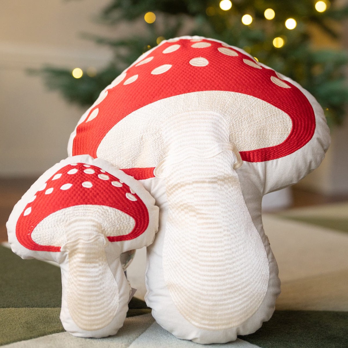 Christmas Shaped Cushion - Small Mushroom