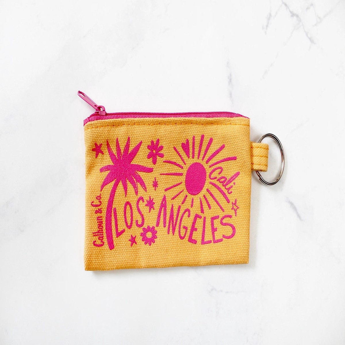 LOS ANGELES CALIFORNIA ZIPPER CARD POUCH